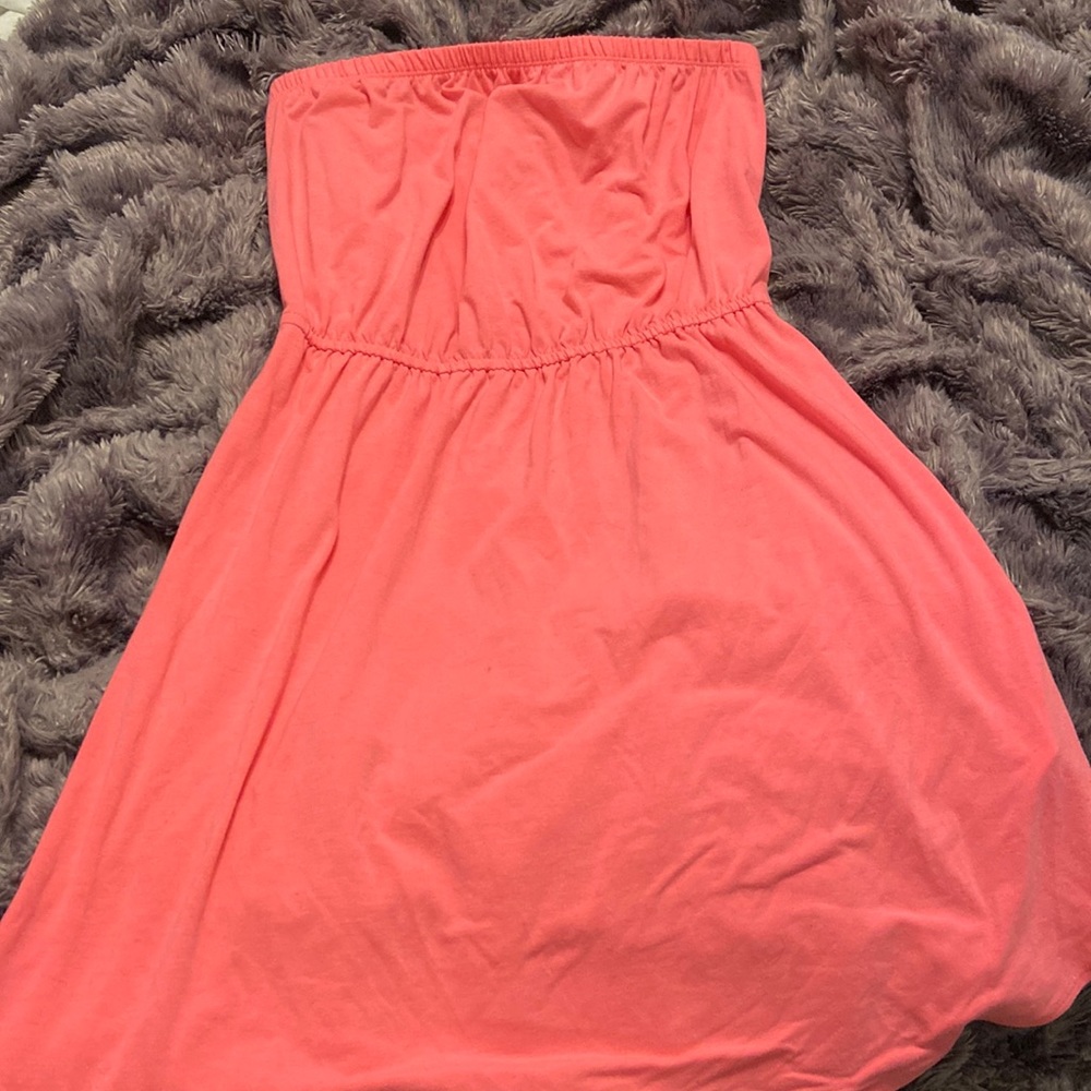 Pink dress - medium - strapless, cotton